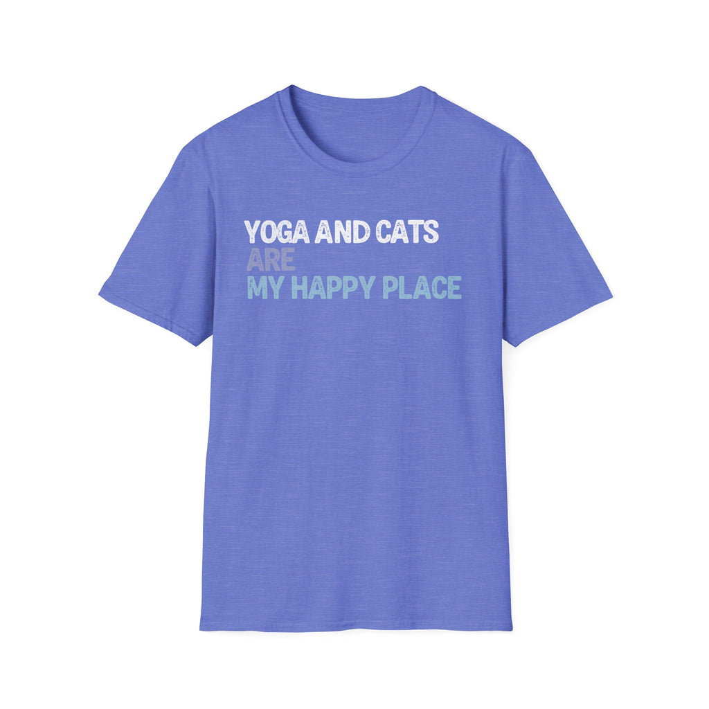 Yoga and Cats are My Happy Place T-Shirt