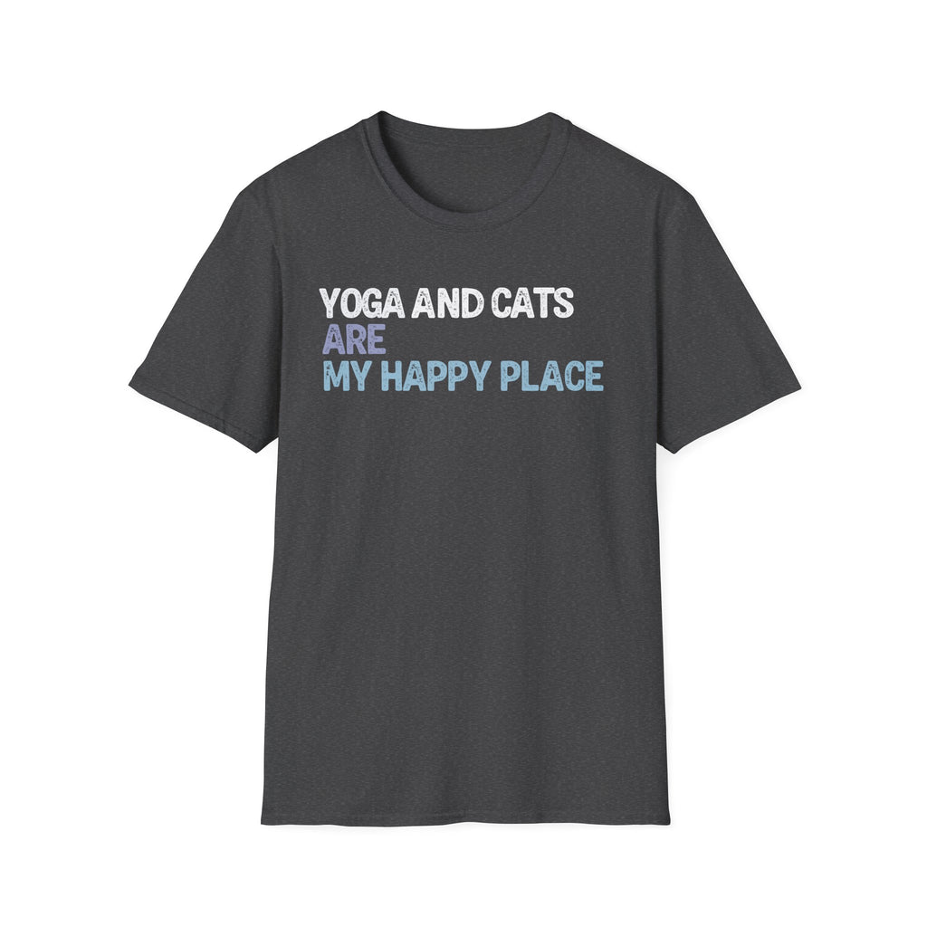 Yoga and Cats are My Happy Place T-Shirt