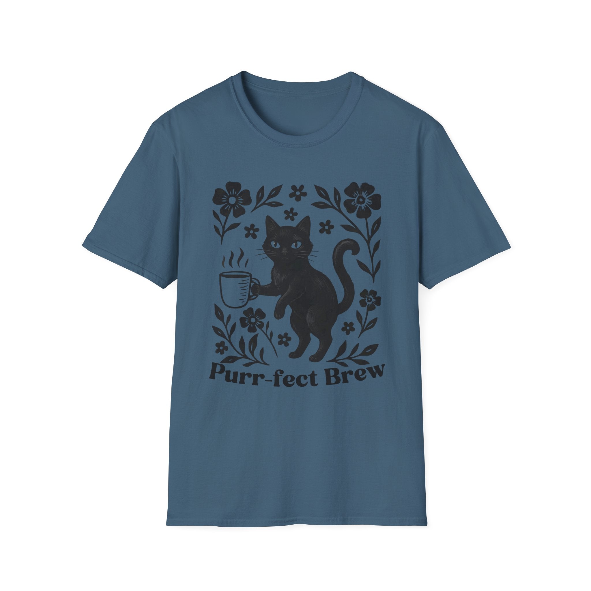 Purr-fect Brew Cat & Coffee T-Shirt