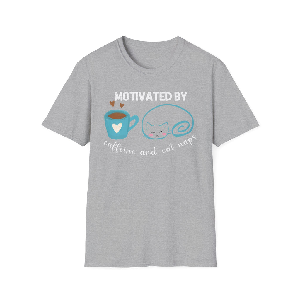 Motivated by Caffeine & Cat Naps T-Shirt